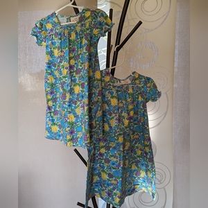 NWOT Hanna Andersson cotton floral dresses (sizes 5 & 6-7)
